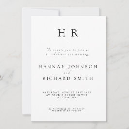 Convite Custom Minimalist Wedding Invitation