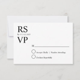 Convite Custom Modern rsvp card