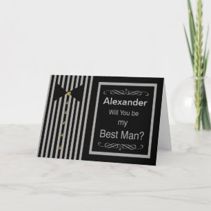 Convite Custom Name - Be My Best Man Request Card
