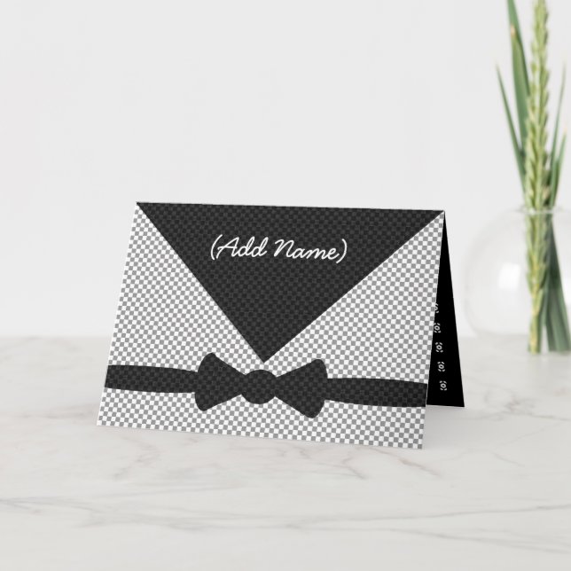 Convite CUSTOM NAME Usher Invitation Checked Envelope (Frente)