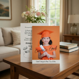 Convite Custom Photo Kindergarten Graduation 