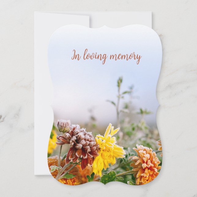 Convite custom photo personalized memorial funeral card (Frente)