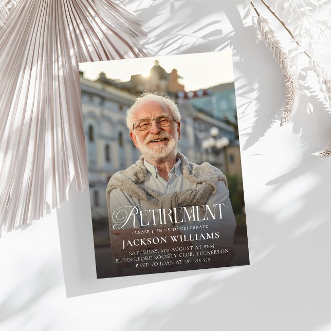 Convite Custom Photo Retirement Party (Criador carregado)