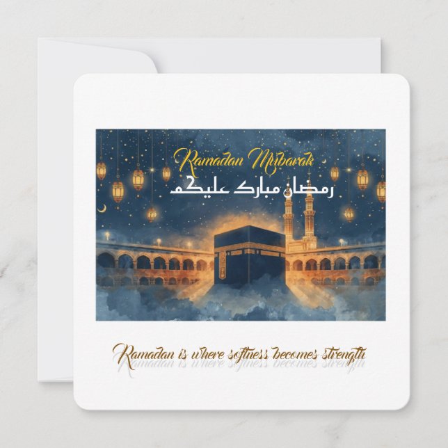 Convite Custom Ramadan Mubarak Card – Personalized Arabic  (Frente)
