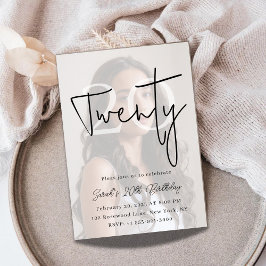 Convite Custom Twenty Modern Birthday Invite
