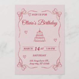 Convite Customizable Birthday Invitation Card - Stylish
