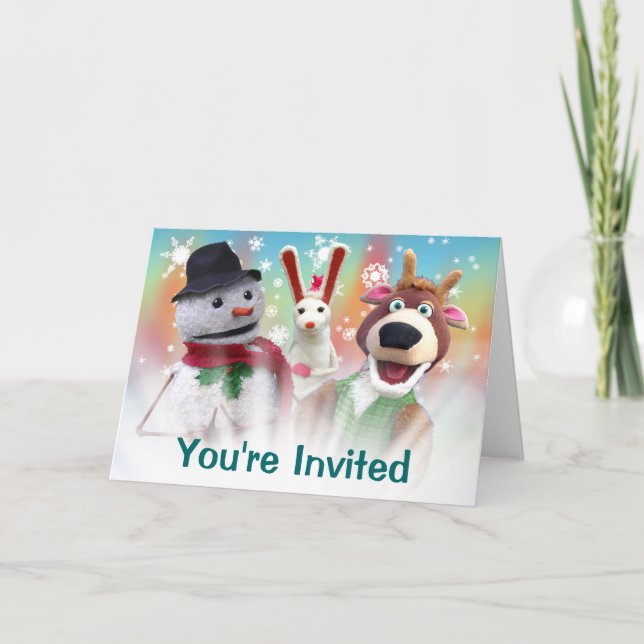 Convite Customizable Christmas Party Invitation (Frente)