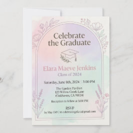 Convite Customizable College Graduation Announcement Card