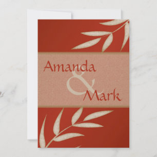 Convite customizável de seda vermelho do casamento