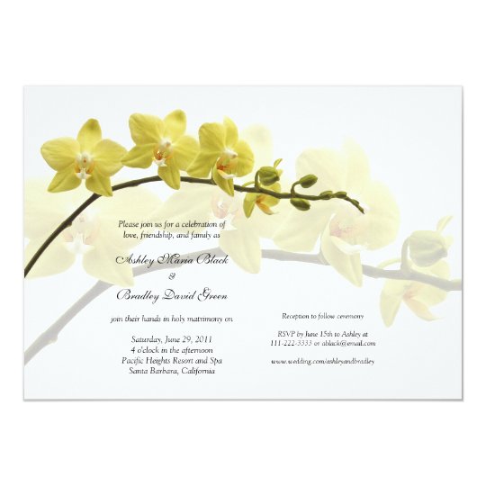 Convite customizável do casamento das orquídeas