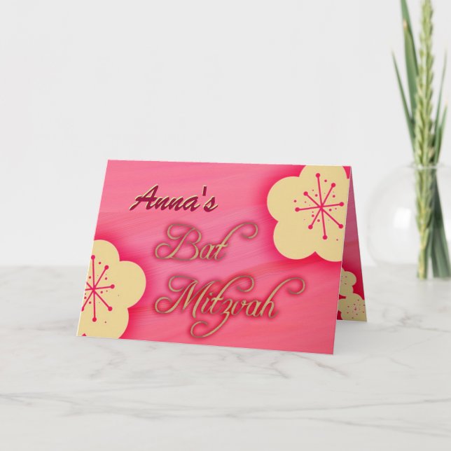 Convite Customize your own Bat Mitzvah invitation (Frente)