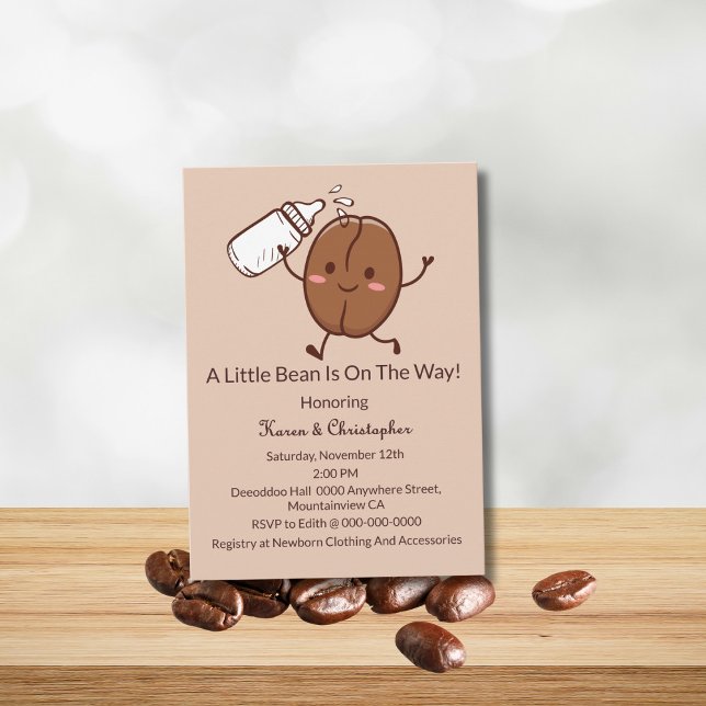 Convite Cute And Funny Coffee Lover Baby Shower Invitation (Criador carregado)