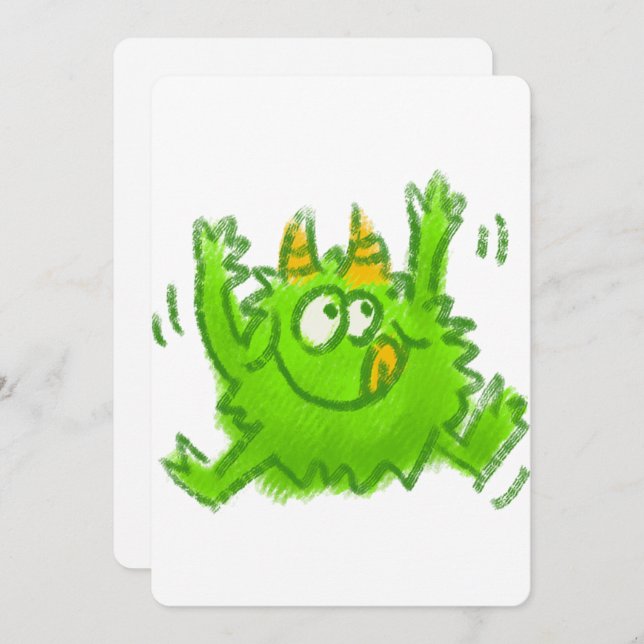 Convite Cute Animal Drawing (Frente/Verso)