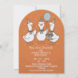 Convite Cute Animal | Ducks Birthday Invitation