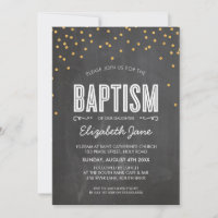 CUTE BAPTISM gold glitz confetti no quadro