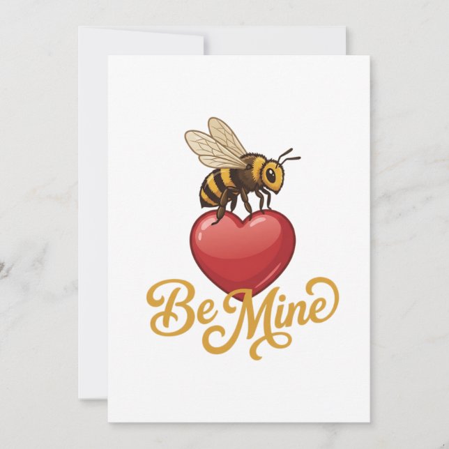 Convite Cute Be Mine Honeycomb  (Frente)