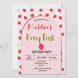 Convite Cute Berry First Arch invitation 