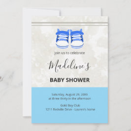 Convite Cute Blue Baby Shower Invitation – Baby Boy Custom