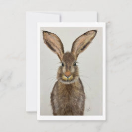 Convite Cute Brown Bunny Note card - Original artwork