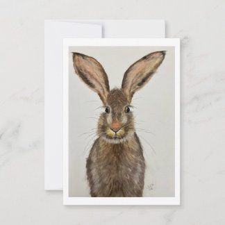 Convite Cute Brown Bunny Note card - Original artwork