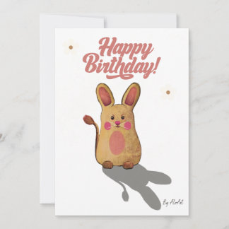 Convite Cute Bunny Birthday Card by Alzart – Adorable and 