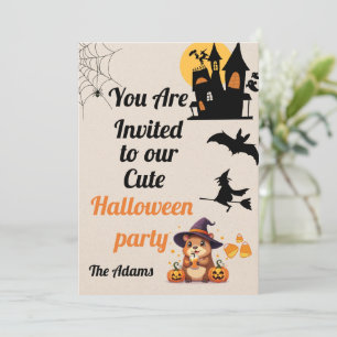 Convite Cute Capybara Halloween