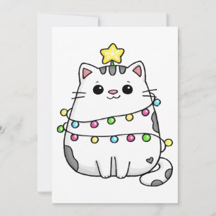 Convite Cute Cat Christmas design 