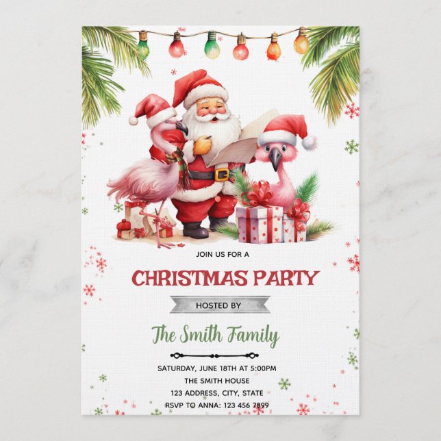 Convite Cute christmas in july invitation (Frente)