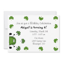 Cute Clovers Irish Dia de São Patrício Birthday