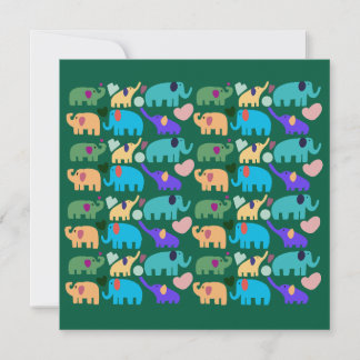 Convite Cute Colorful Elephant Seamless Pattern