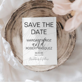 Convite Cute Couple Hugging Script Save the Date