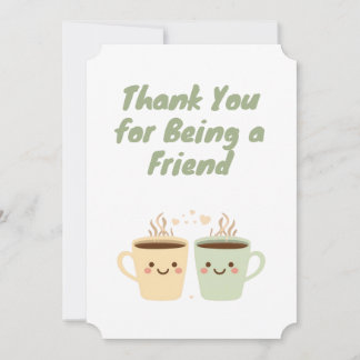 Convite Cute & Cozy Friendship Thank You Card 