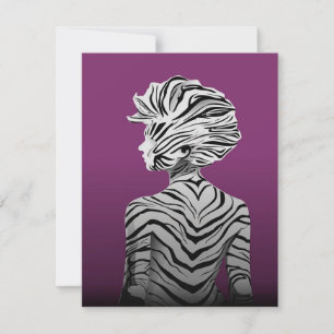 Convite Cute Dancing Zebra Canvas