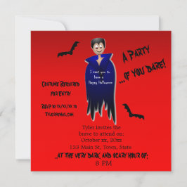 Convite Cute Dracula Halloween