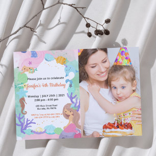 Convite Cute Engraçado Foto de Aniversário de Crianças