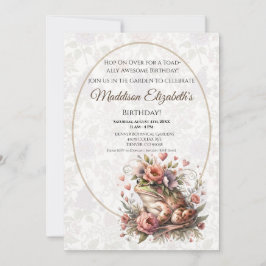 Convite Cute Frog Birthday Invitation for Nature Lover
