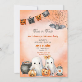 Convite Cute Ghost Halloween