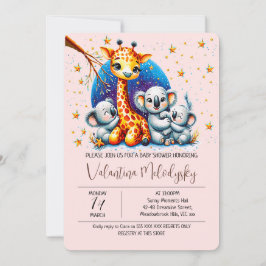 Convite Cute girl baby shower Invitation
