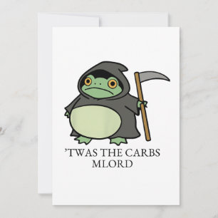 Convite Cute Grim Reaper Frog – Foram os Carbs M'Lorde