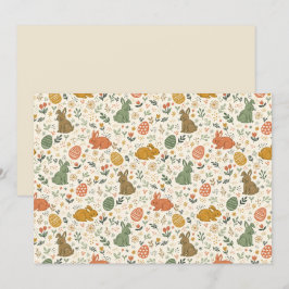 Convite Cute Hand Drawn Spring Bunnies Invitation