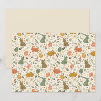 Convite Cute Hand Drawn Spring Bunnies Invitation