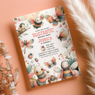 Convite Cute Insetos Festa Festiva Bugtastica