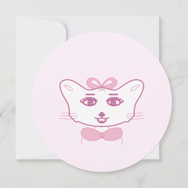 Convite Cute kitten (Frente)