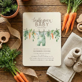 Convite Cute Locally Grown Baby Shower Invitation