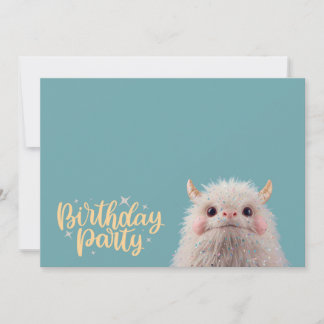 Convite Cute Monster Birthday Party Invitation