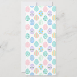 Convite Cute Pastel Easter Eggs Pattern 
