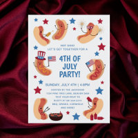 Cute Patriotic Hot Dog 4 de julho
