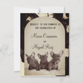 Convite cute pitbull elegant party