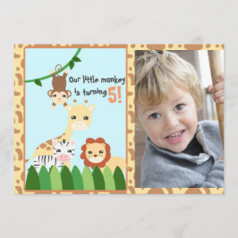 Convite Cute Safari Personalizado Aniversário