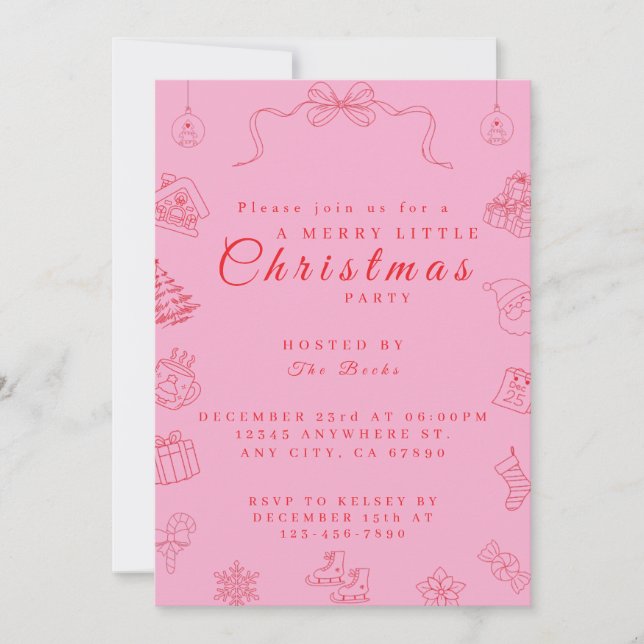 Convite Cute Sassy Christmas Party Invitation (Frente)